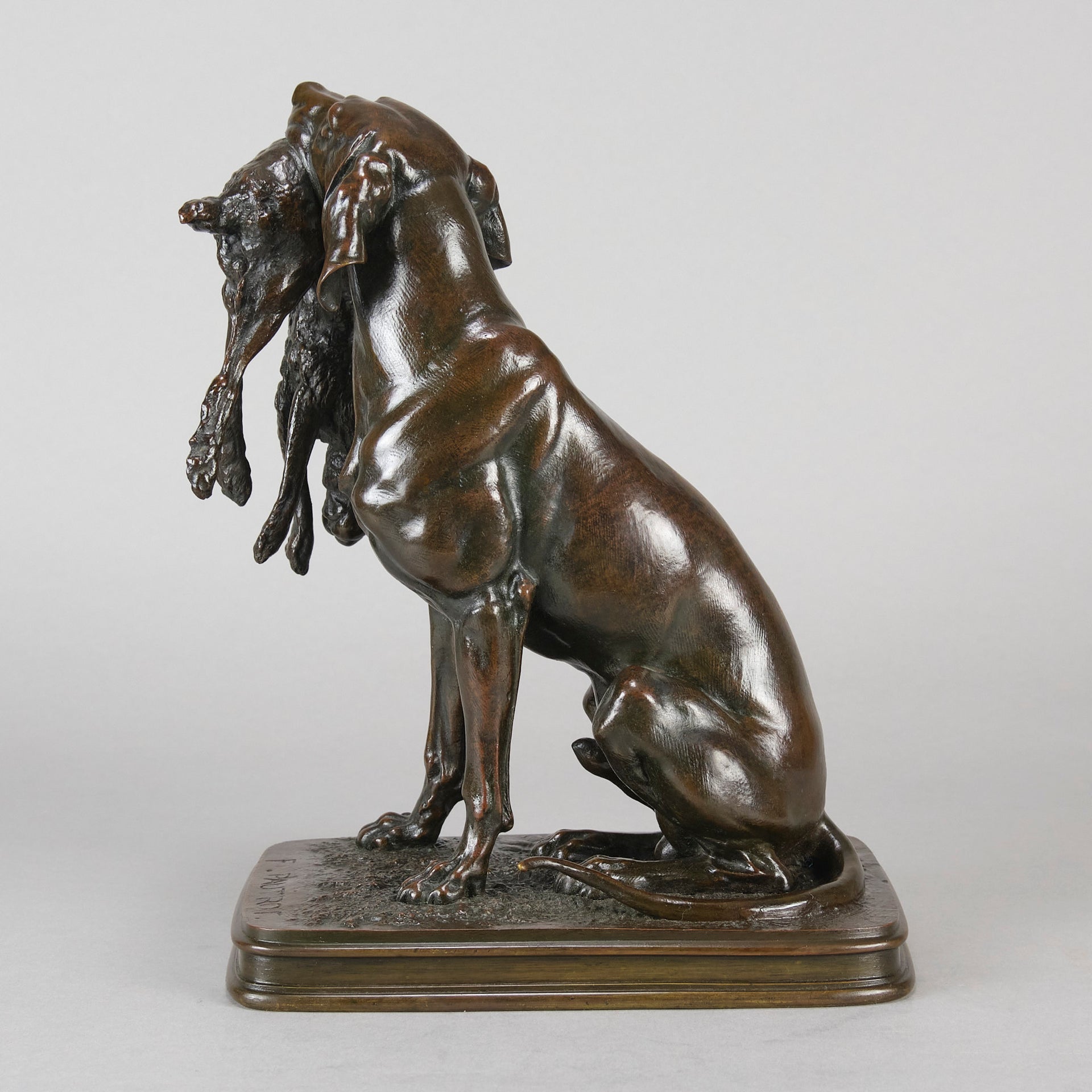 Pautrot Pointer & Game - Ferdinand Pautrot Bronze - Hickmet Fine Arts