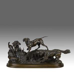 Pautrot Chien de Chasse - Ferdinand Pautrot Bronze - Hickmet Fine Arts