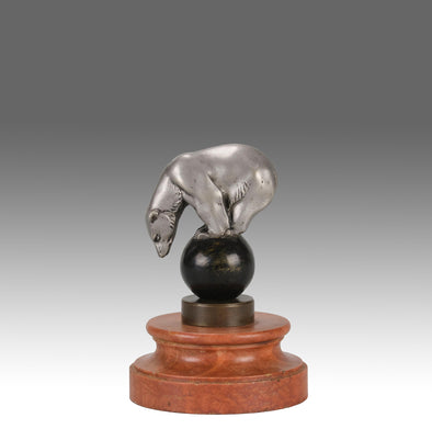 Bronze Car Mascot - Polar Bear by Perrin - Hickmet Fine Arts 