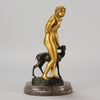 Woman and Deer - Perrot Bronze - Hickmet Fine Arts  