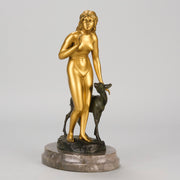 Woman and Deer - Perrot Bronze - Hickmet Fine Arts  