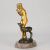 Woman and Deer - Perrot Bronze - Hickmet Fine Arts  