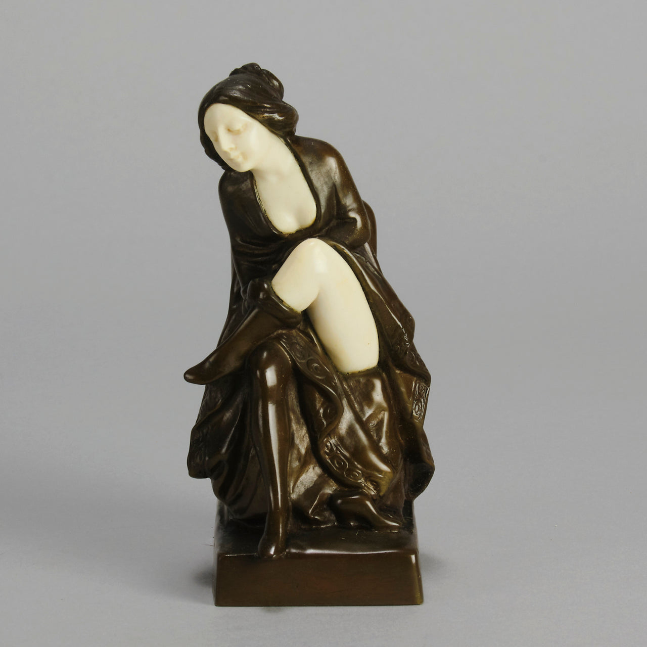 Peter Tereszczuk Bronze - Girl Undressing  - Hickmet Fine Arts