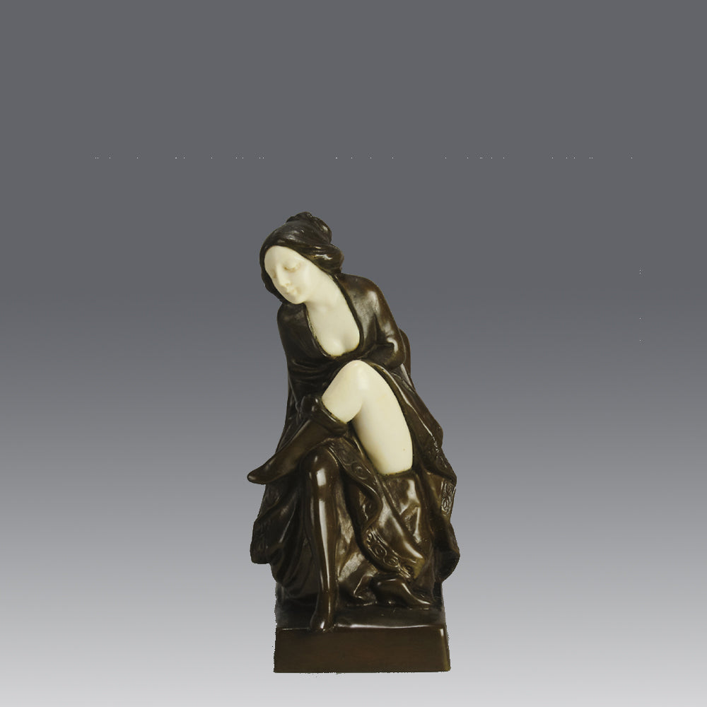 Peter Tereszczuk Bronze - Girl Undressing  - Hickmet Fine Arts