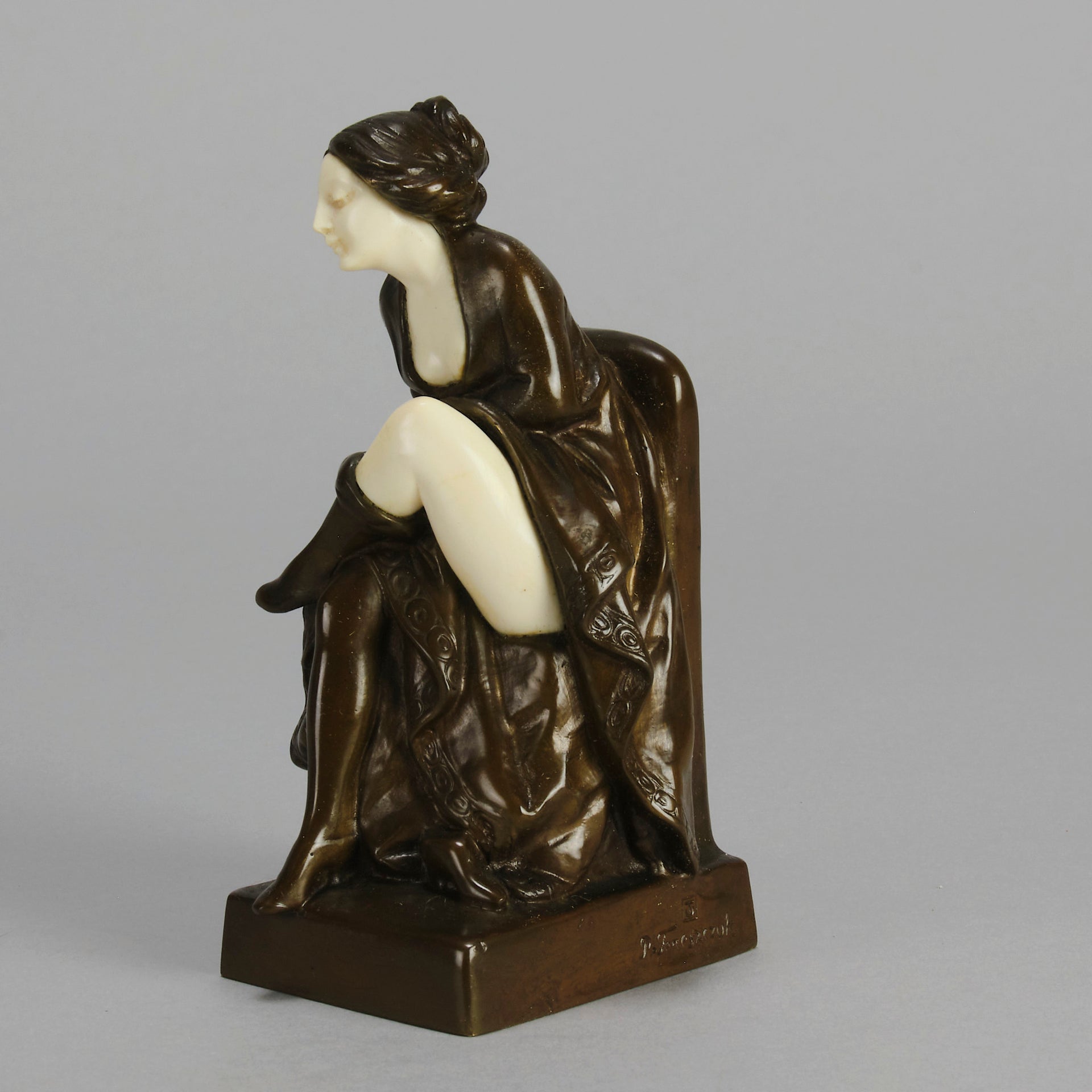 Peter Tereszczuk Bronze - Girl Undressing  - Hickmet Fine Arts