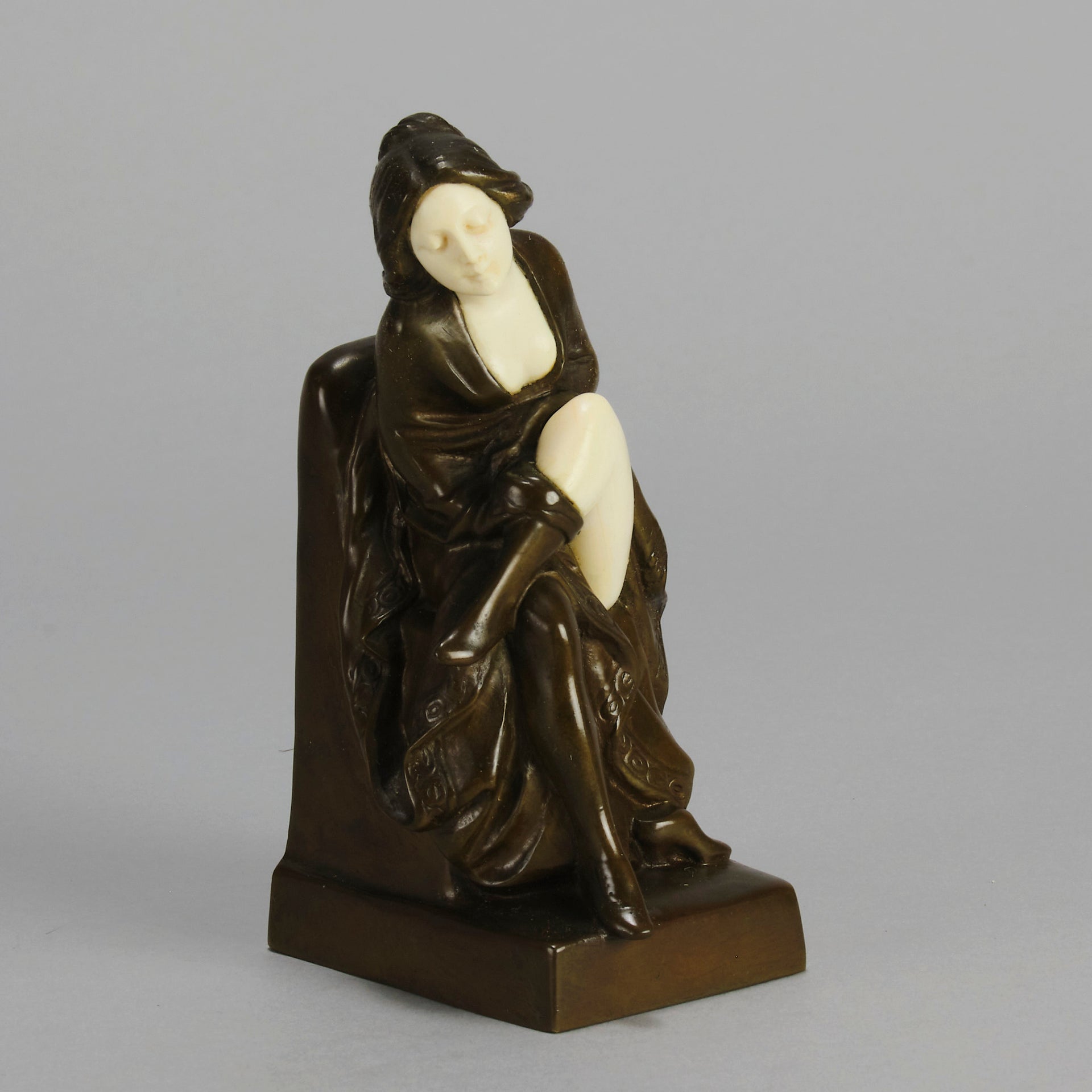 Peter Tereszczuk Bronze - Girl Undressing  - Hickmet Fine Arts