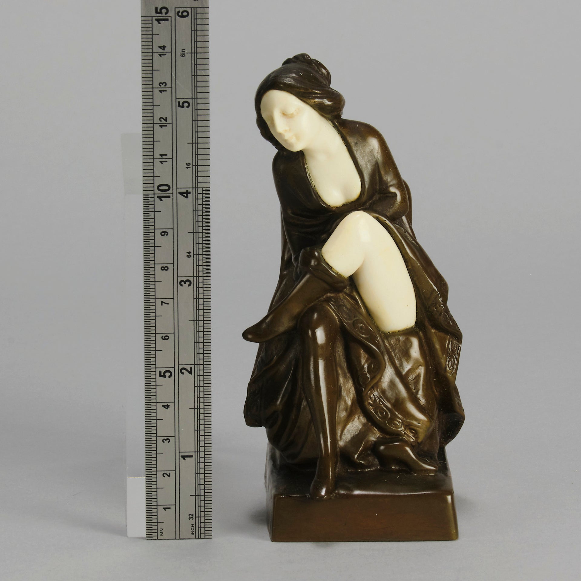 Peter Tereszczuk Bronze - Girl Undressing  - Hickmet Fine Arts