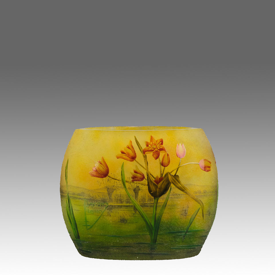 Daum Poppy Vase - Art Nouveau Glass - Hickmet Fine Arts