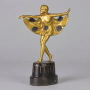 Poertzel Bronze Butterfly Dancer  - Art Deco Figurines - Hickmet Fine Arts