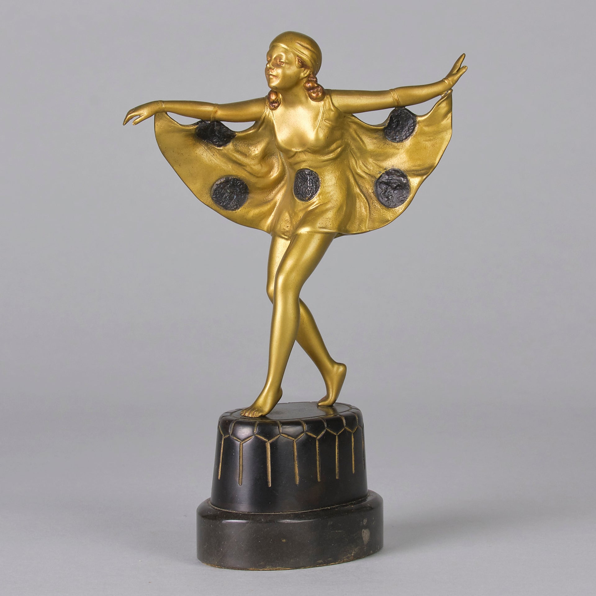 Poertzel Bronze Butterfly Dancer  - Art Deco Figurines - Hickmet Fine Arts