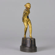 Poertzel Bronze Butterfly Dancer  - Art Deco Figurines - Hickmet Fine Arts