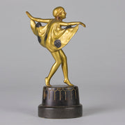 Poertzel Bronze Butterfly Dancer  - Art Deco Figurines - Hickmet Fine Arts