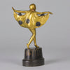 Poertzel Bronze Butterfly Dancer  - Art Deco Figurines - Hickmet Fine Arts