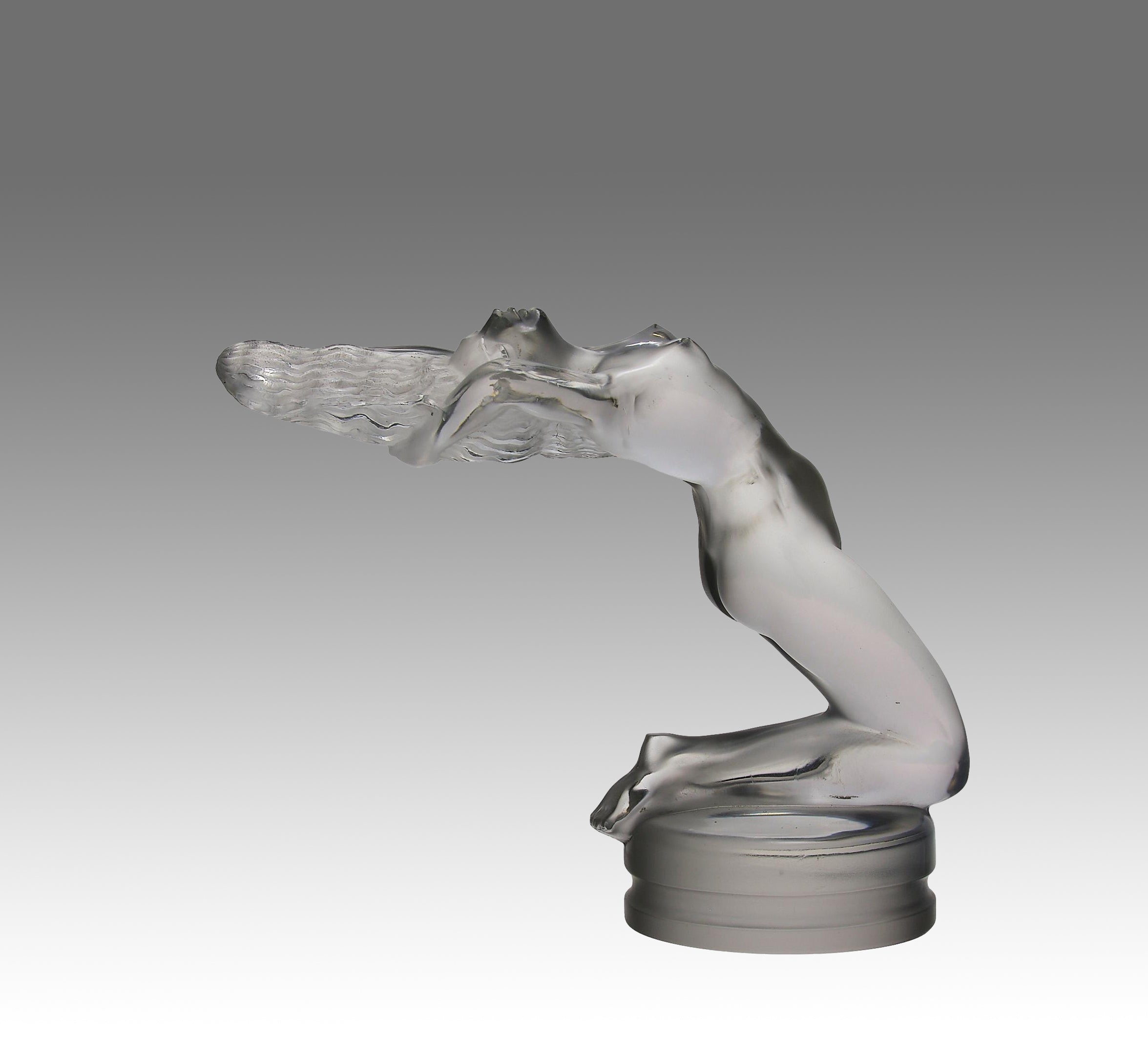 新品LALIQUEラリック裸婦像クリシスラジエターキャップカーマスコットバカラ Lalique Car Mascot - Chrysis - Art Deco Glass - Hickmet Fine Arts