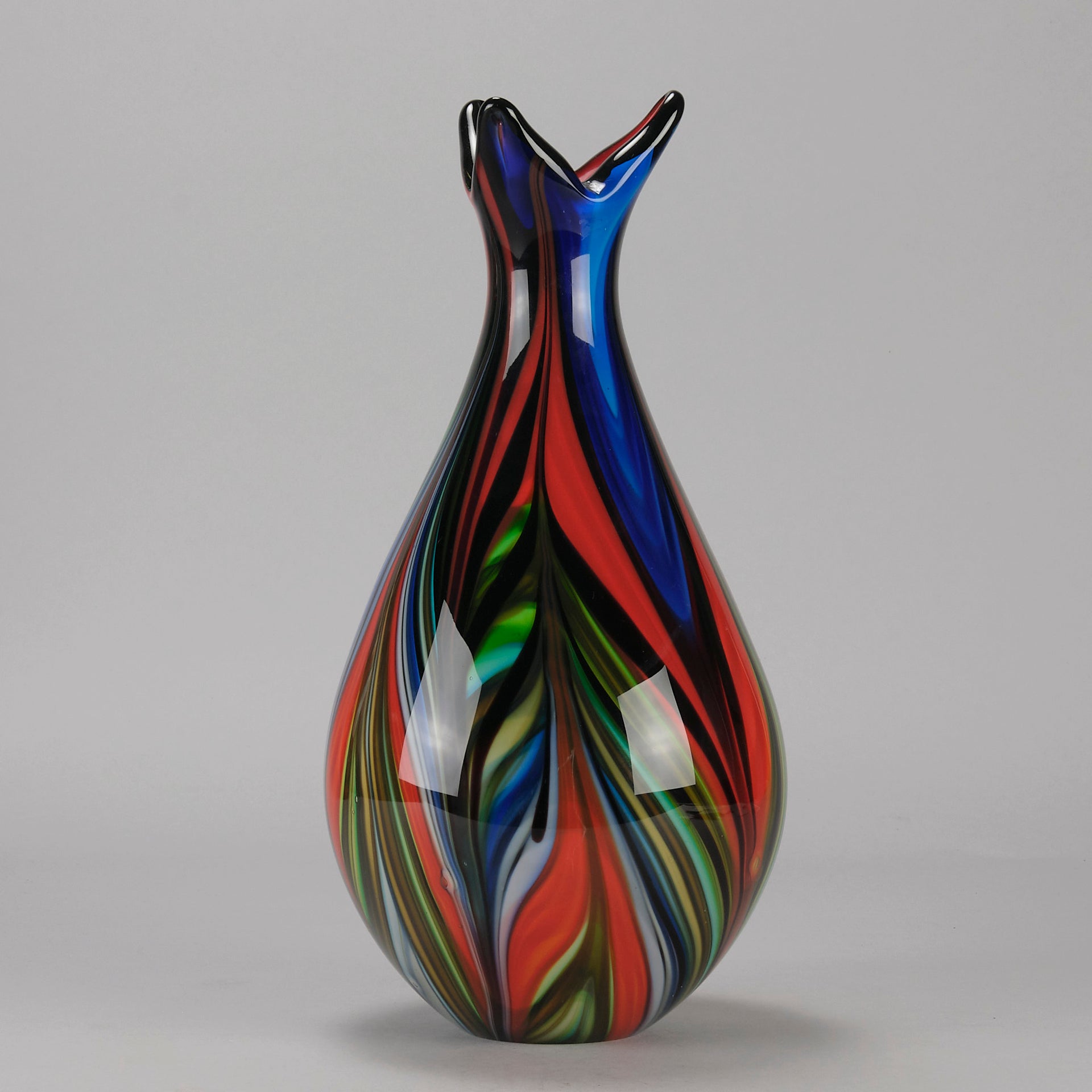 Swedish Multi Coloured Vase - Hickmet Fine Arts 