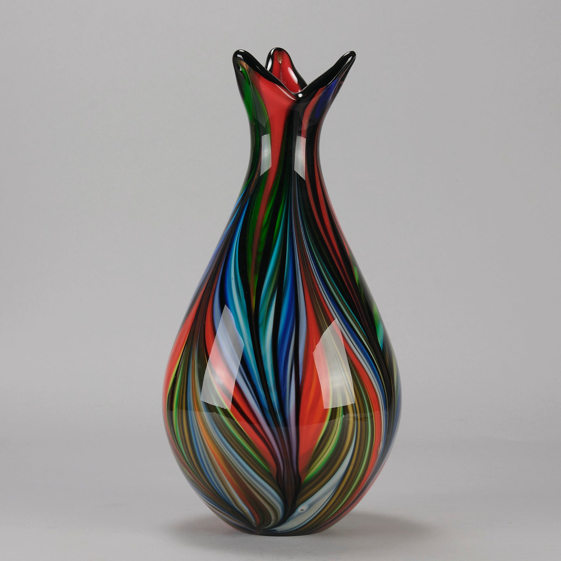 Swedish Multi Coloured Vase - Hickmet Fine Arts 
