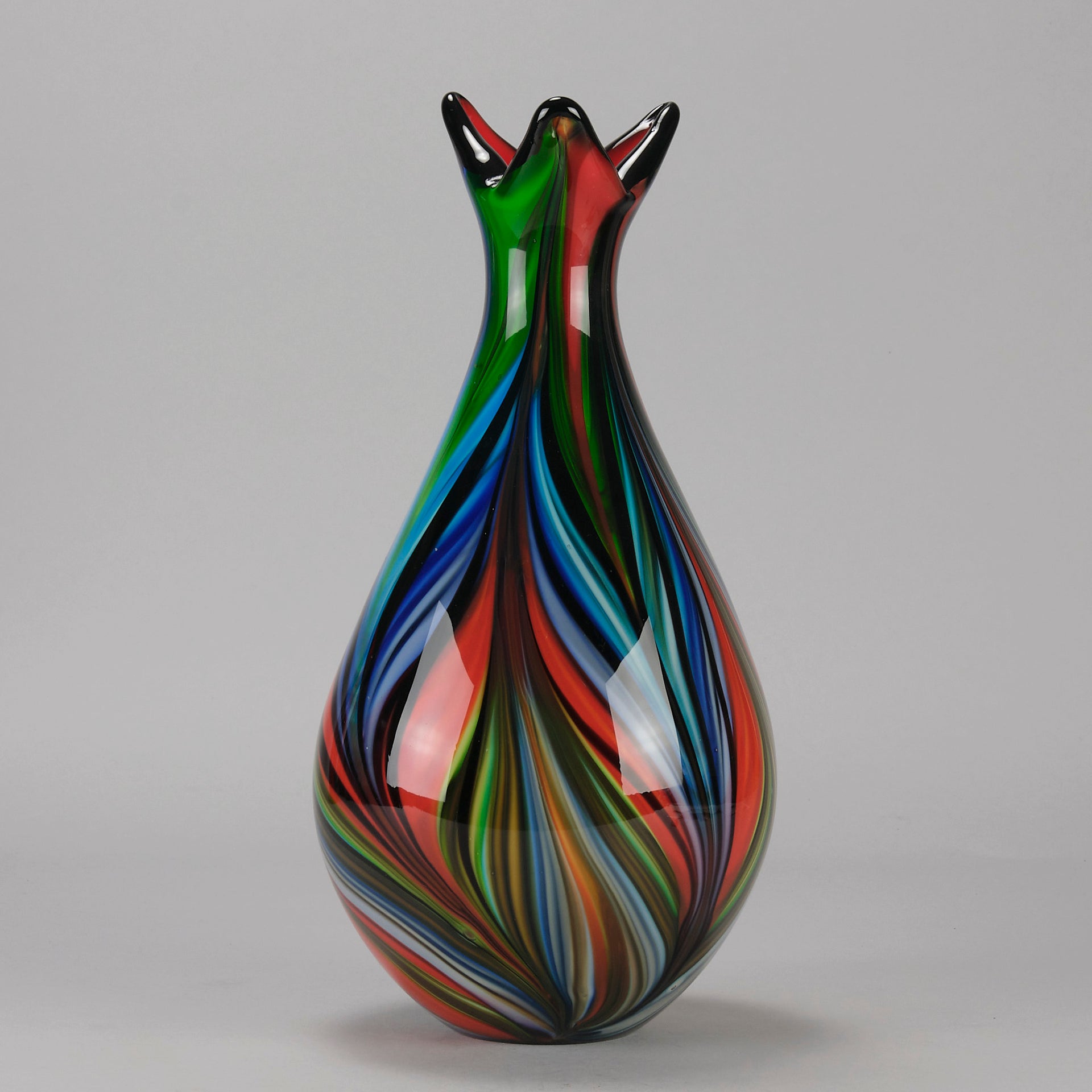 Swedish Multi Coloured Vase - Hickmet Fine Arts 