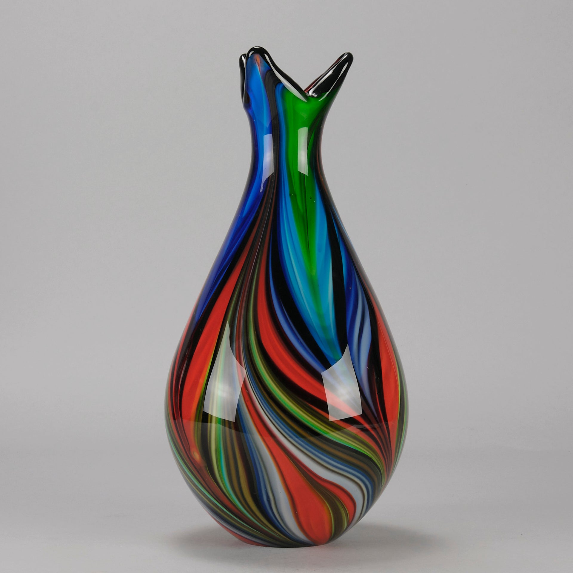 Swedish Multi Coloured Vase - Hickmet Fine Arts 