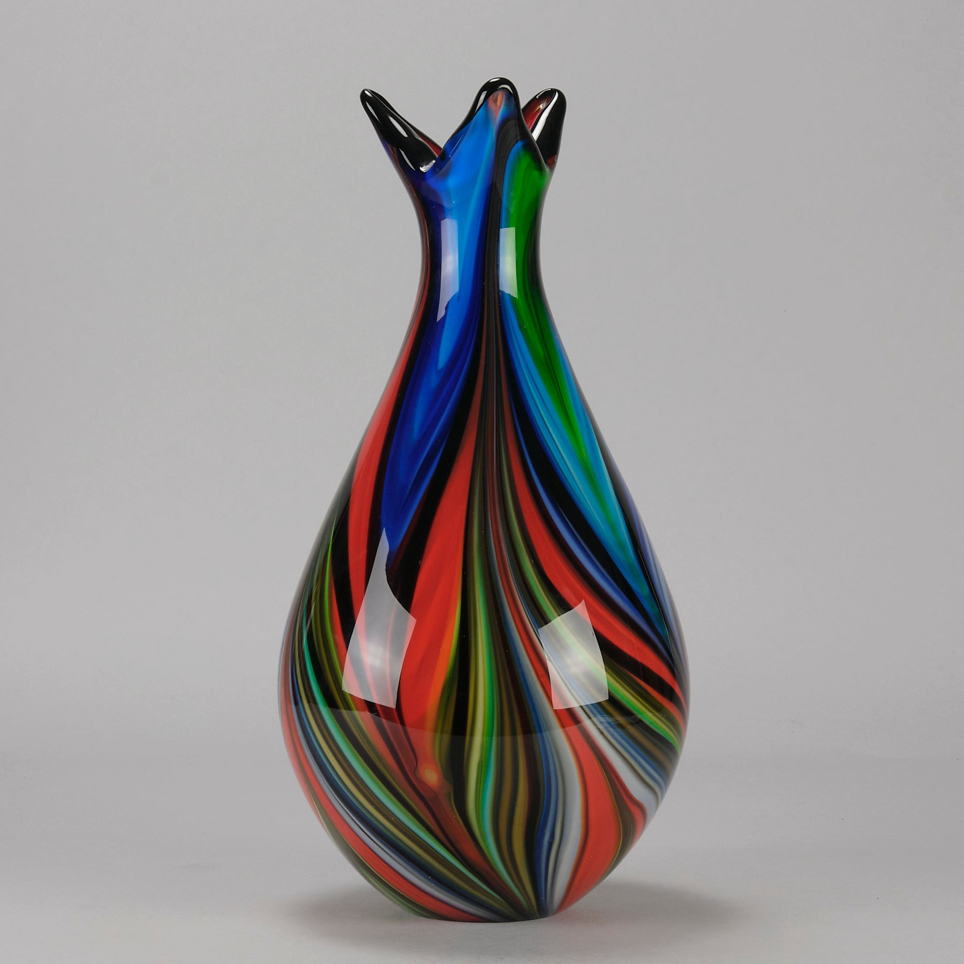 Swedish Multi Coloured Vase - Hickmet Fine Arts 