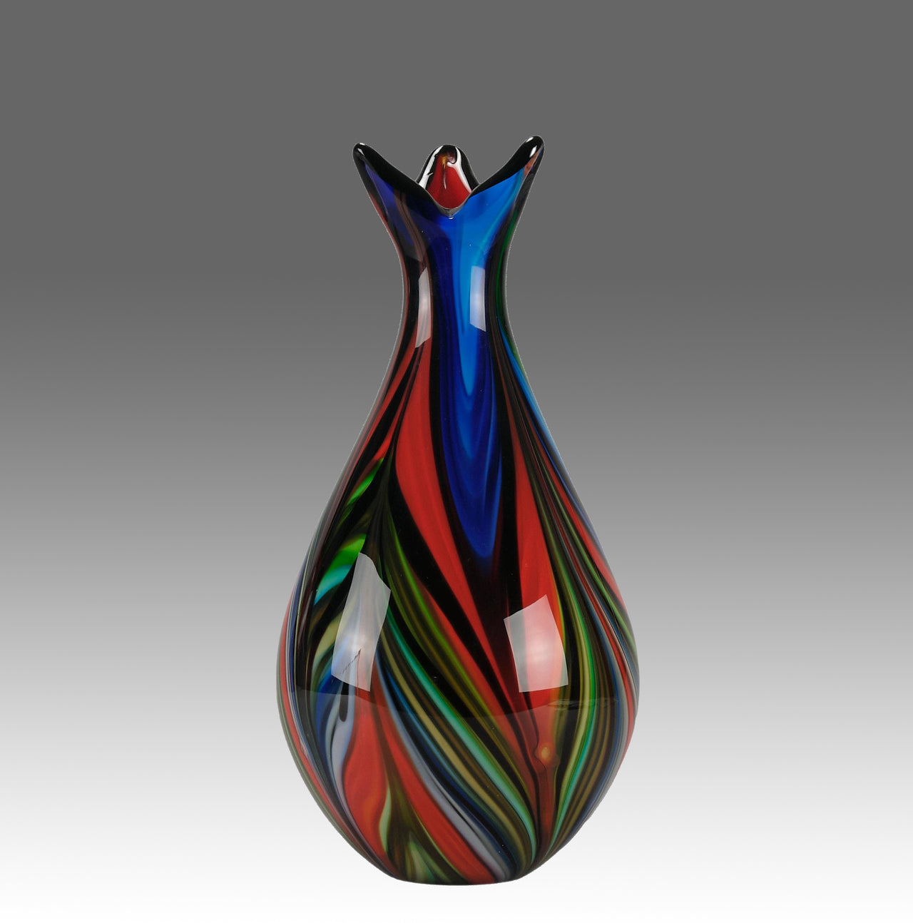 Swedish Multi Coloured Vase - Hickmet Fine Arts 