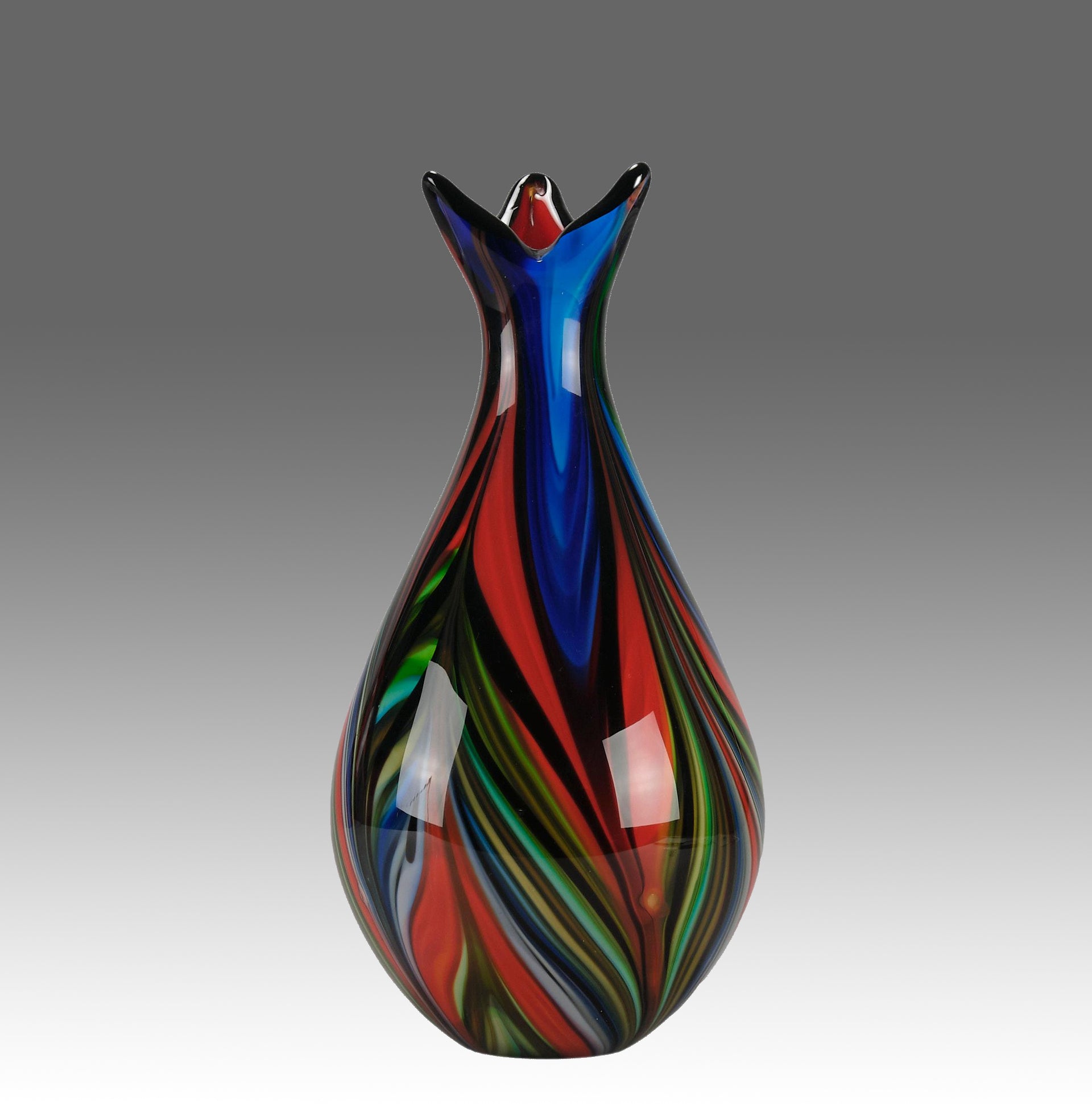Swedish Multi Coloured Vase - Hickmet Fine Arts 