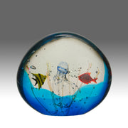 Murano Glass Aquarium with Jellyfish by Rafaelli