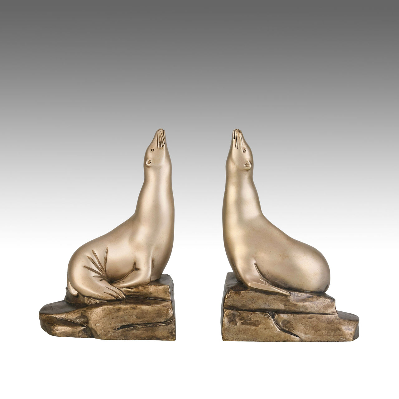 Pair of Sea Lion Bookends by C Omin