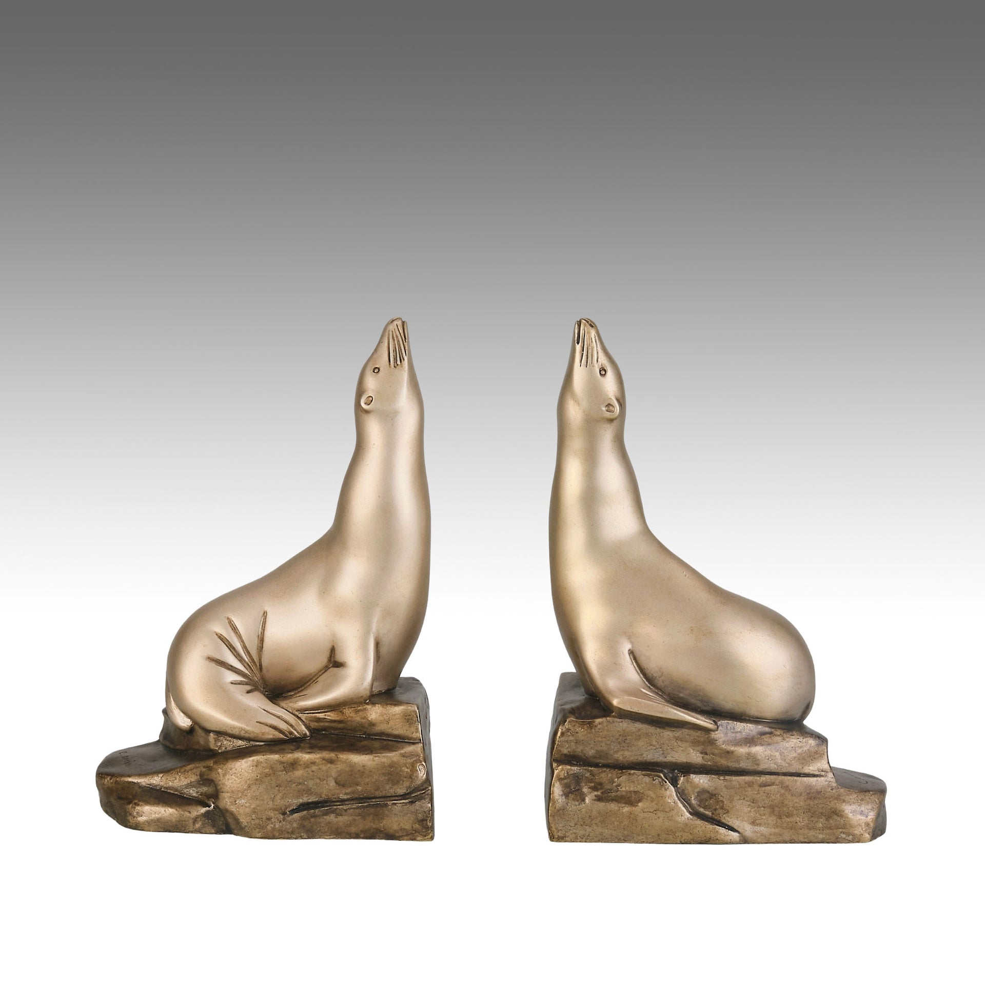Pair of Sea Lion Bookends by C Omin