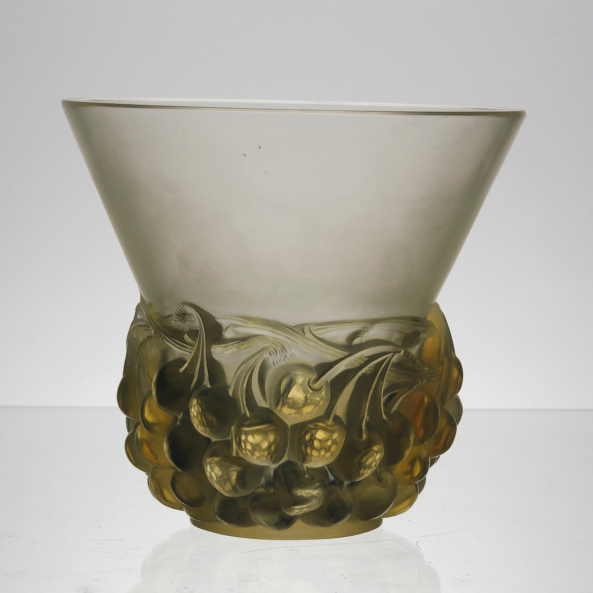 Rene Lalique Cerises Vase - Art Deco Vase - Hickmet Fine Arts