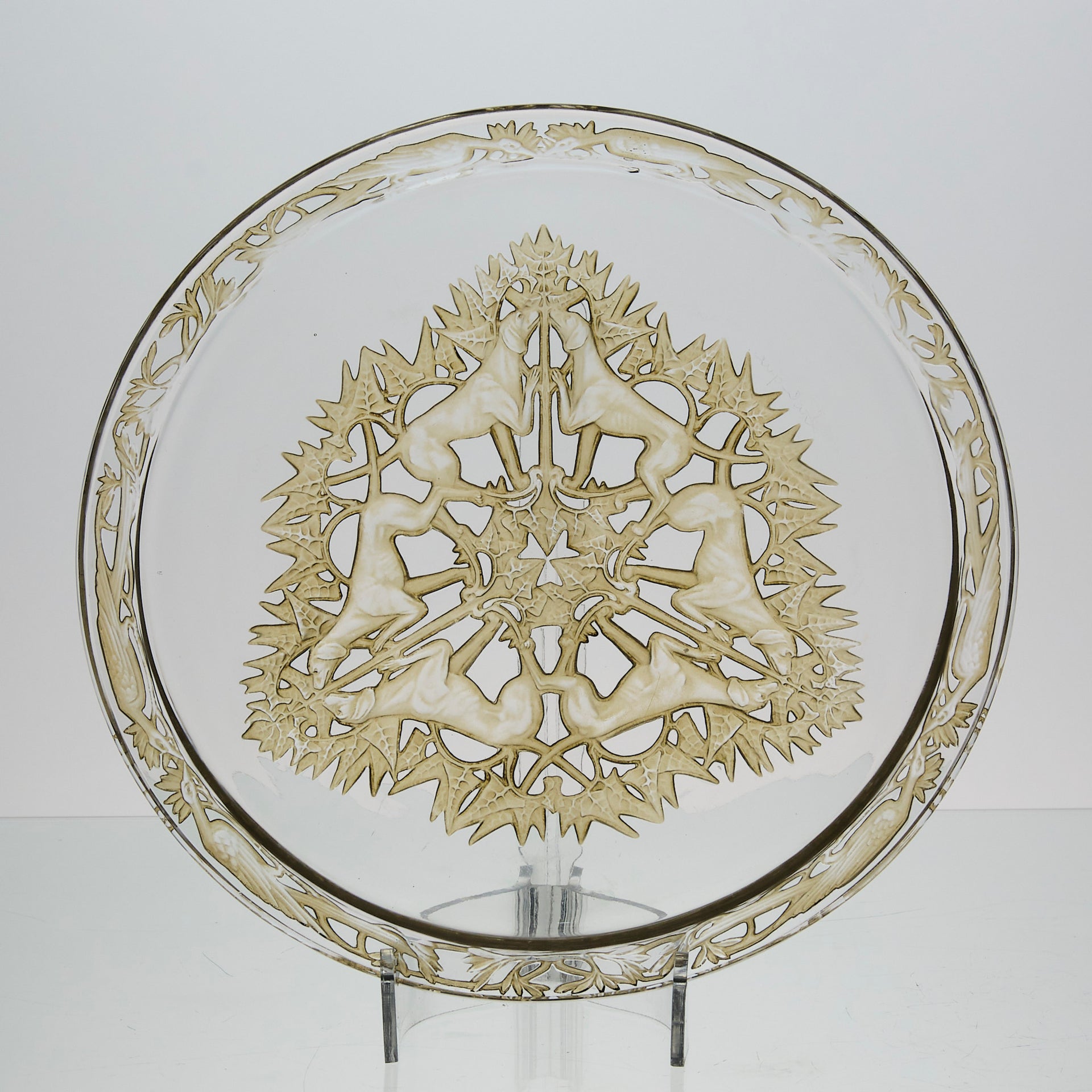 Lalique Chasse Chiens - Art Deco Plate - Hickmet Fine Arts