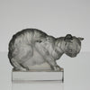 Lalique Cat - Art Deco Glass Lalique Chat - Hickmet Fine Arts