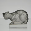 Lalique Cat - Art Deco Glass Lalique Chat - Hickmet Fine Arts