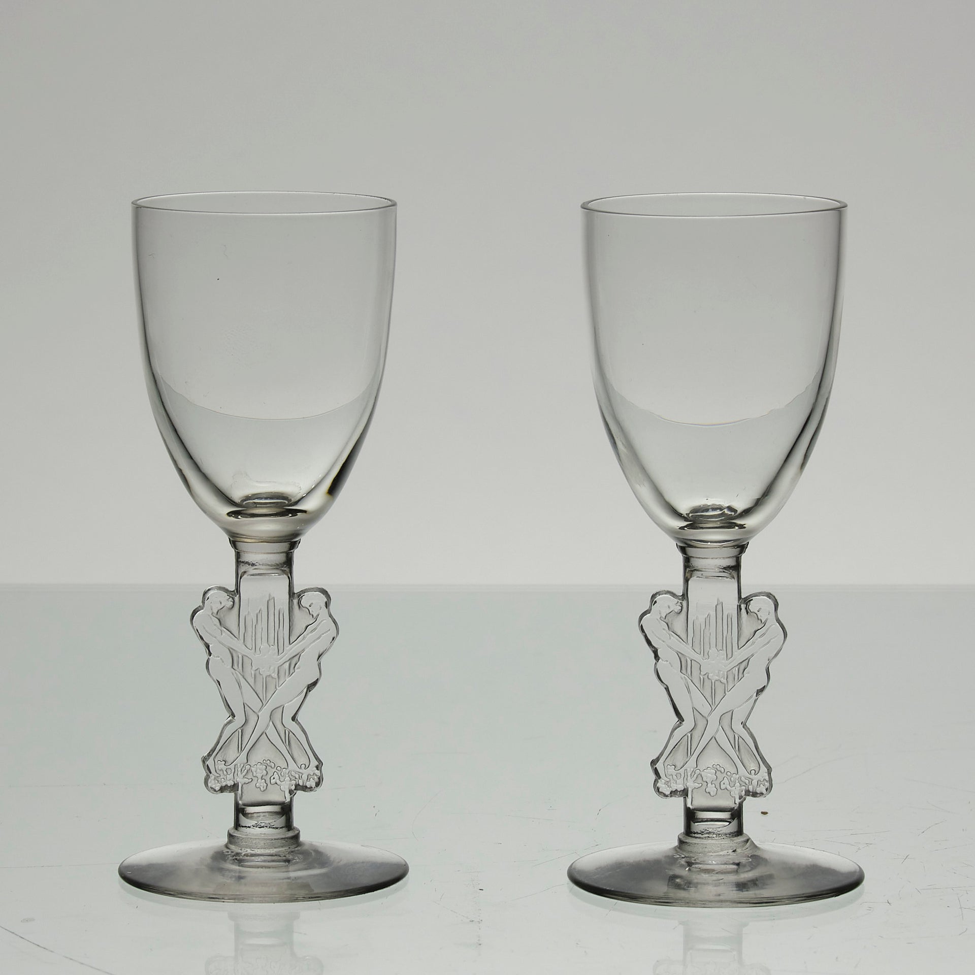 Rene Lalique Strasbourg Glasses - Art Deco Glasses - Hickmet Fine Arts