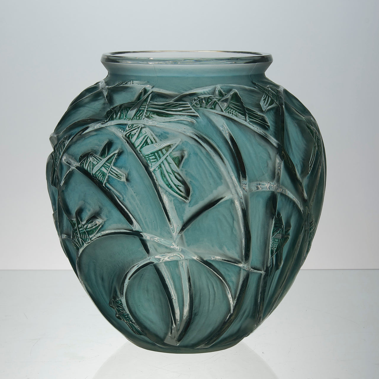 Rene Lalique Sauterelles Vase - Art Deco Vase - Hickmet Fine Arts