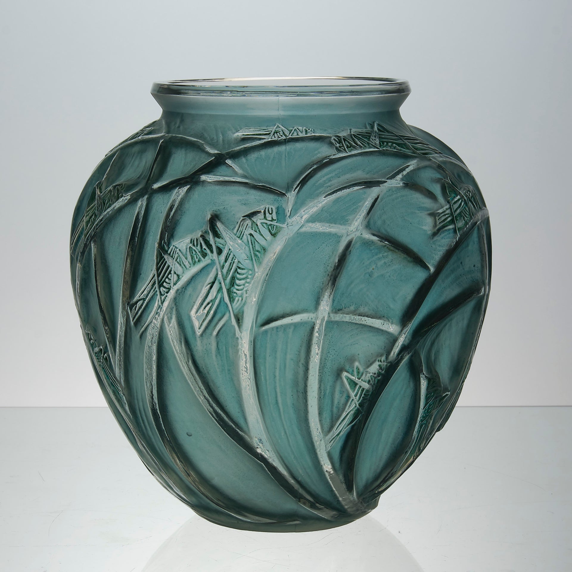 Rene Lalique Sauterelles Vase - Art Deco Vase - Hickmet Fine Arts