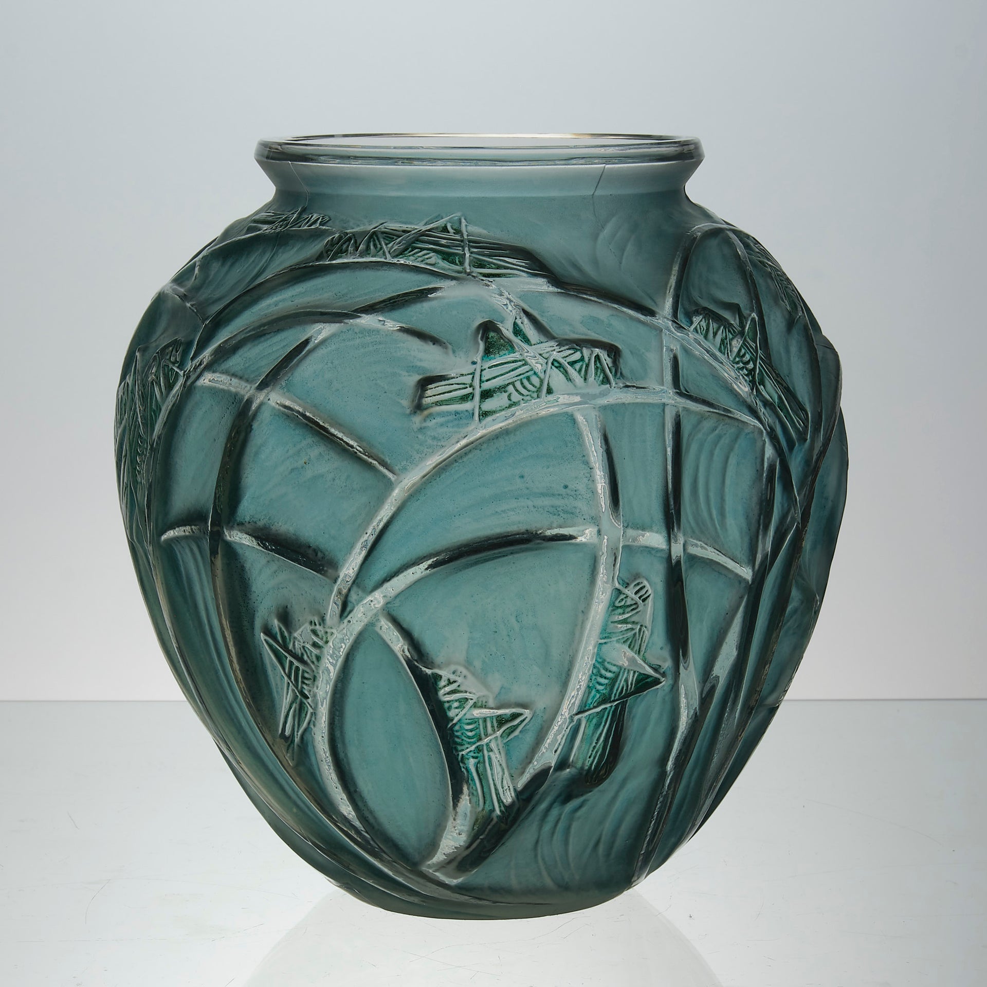 Rene Lalique Sauterelles Vase - Art Deco Vase - Hickmet Fine Arts