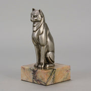 Georges Rigot Cat - Art Deco Bronze - Hickmet Fine Arts