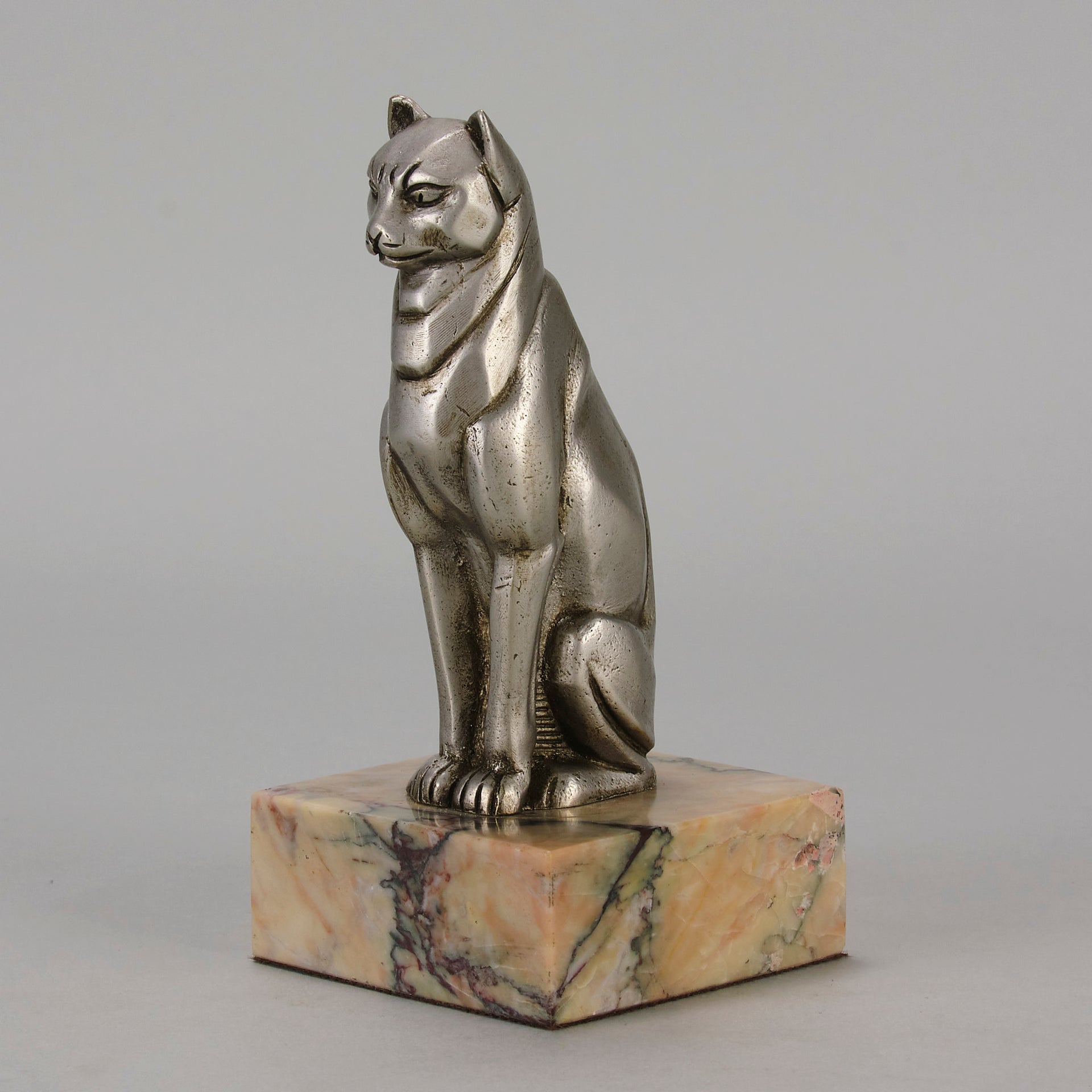 Georges Rigot Cat - Art Deco Bronze - Hickmet Fine Arts