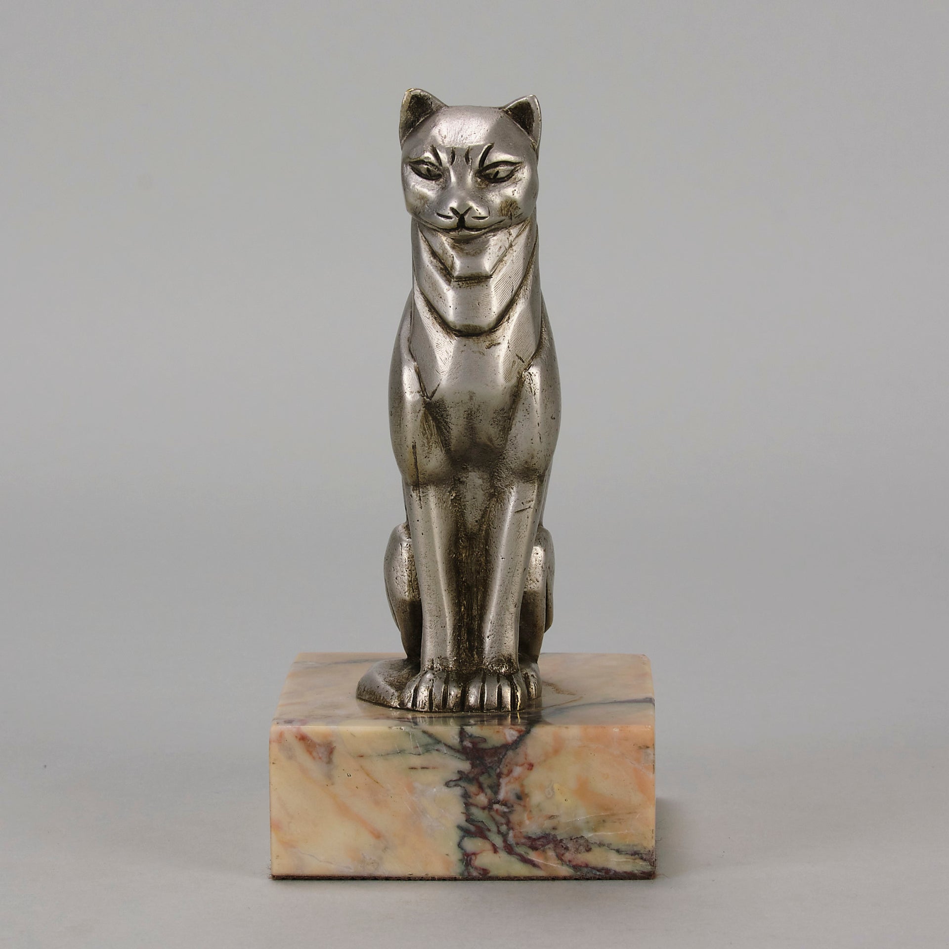 Georges Rigot Cat - Art Deco Bronze - Hickmet Fine Arts