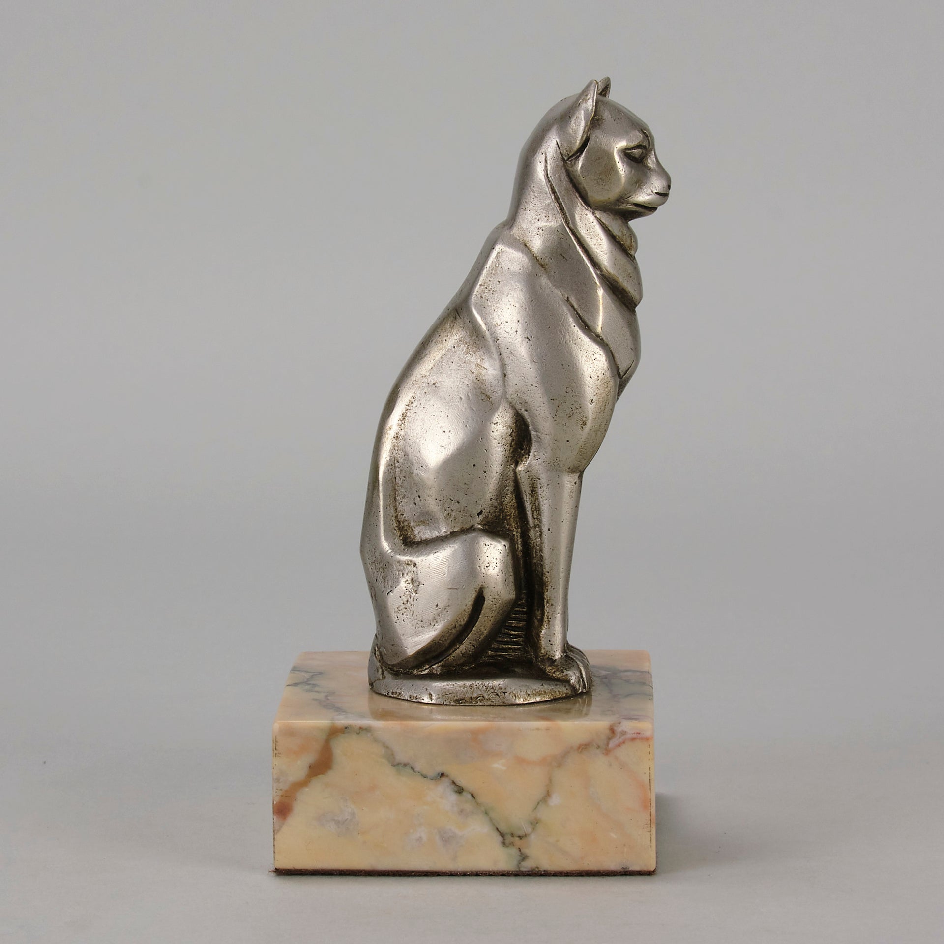 Georges Rigot Cat - Art Deco Bronze - Hickmet Fine Arts