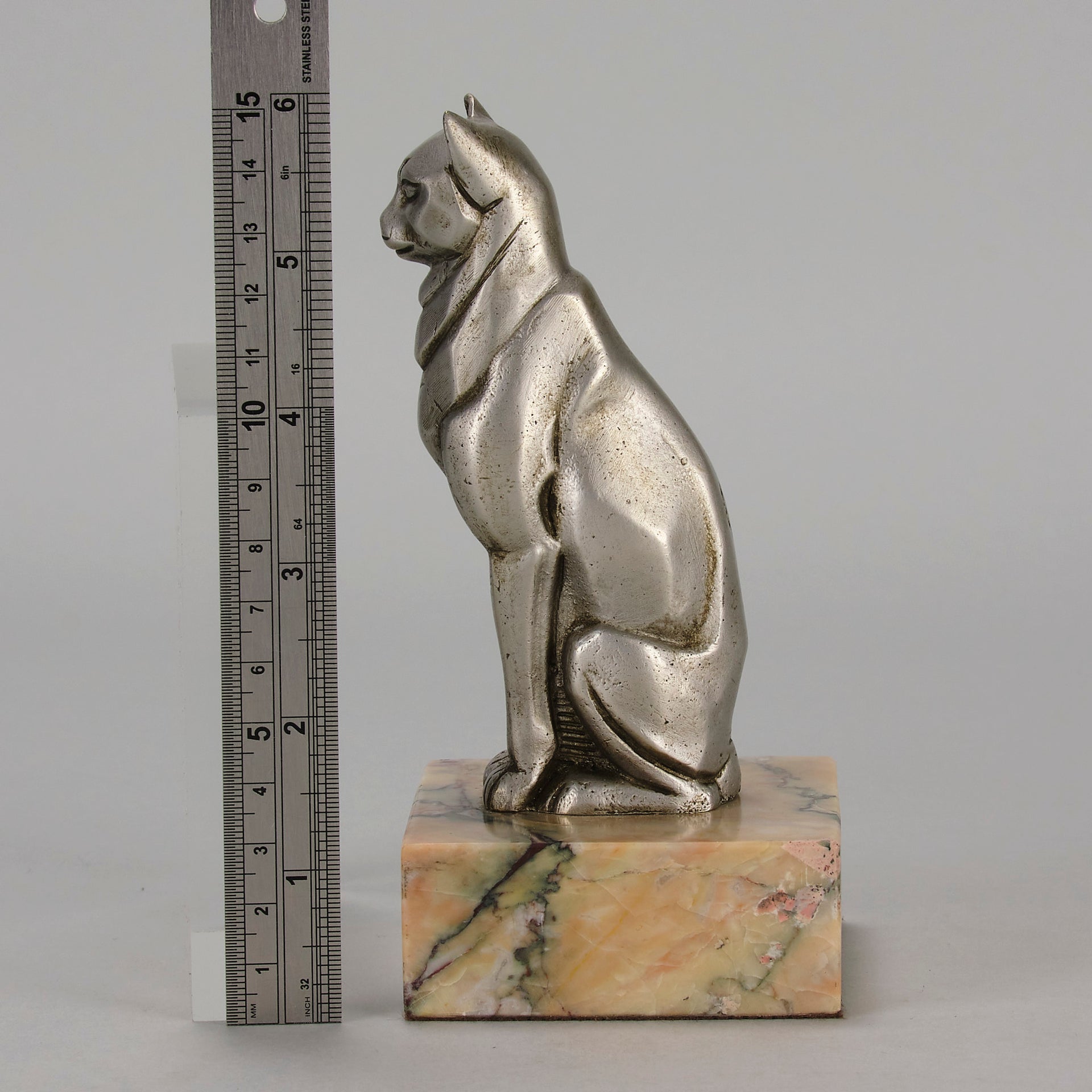 Georges Rigot Cat - Art Deco Bronze - Hickmet Fine Arts