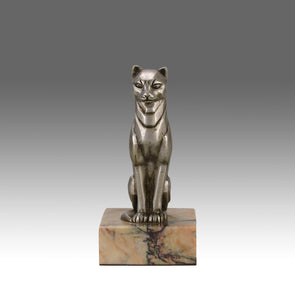 Georges Rigot Cat - Art Deco Bronze - Hickmet Fine Arts