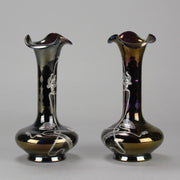 Rindskopf Vases - Art Nouveau Silvered Vases - Hickmet Fine Arts 