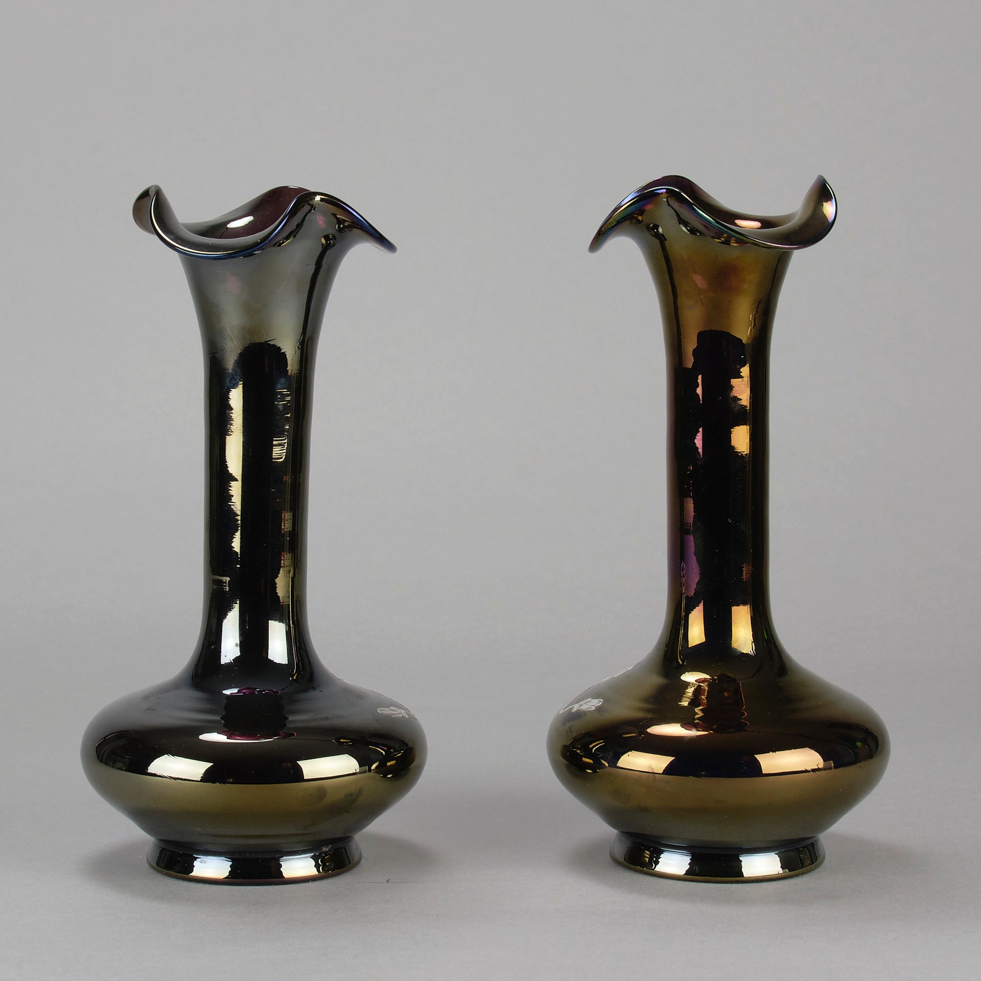 Rindskopf Vases - Art Nouveau Silvered Vases - Hickmet Fine Arts 