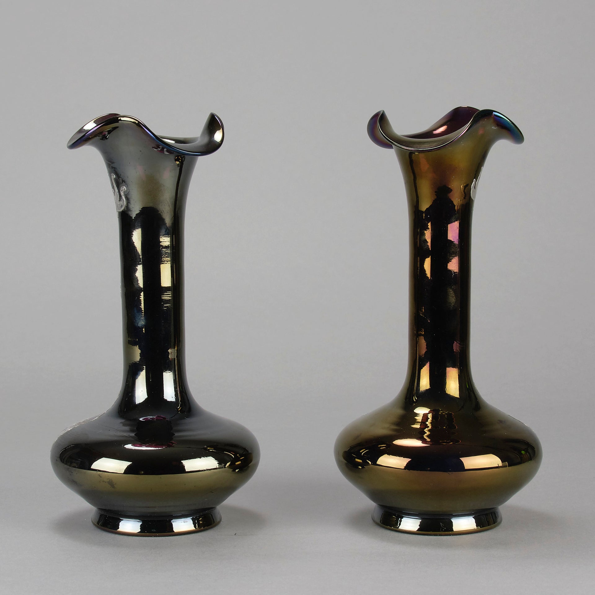 Rindskopf Vases - Art Nouveau Silvered Vases - Hickmet Fine Arts 