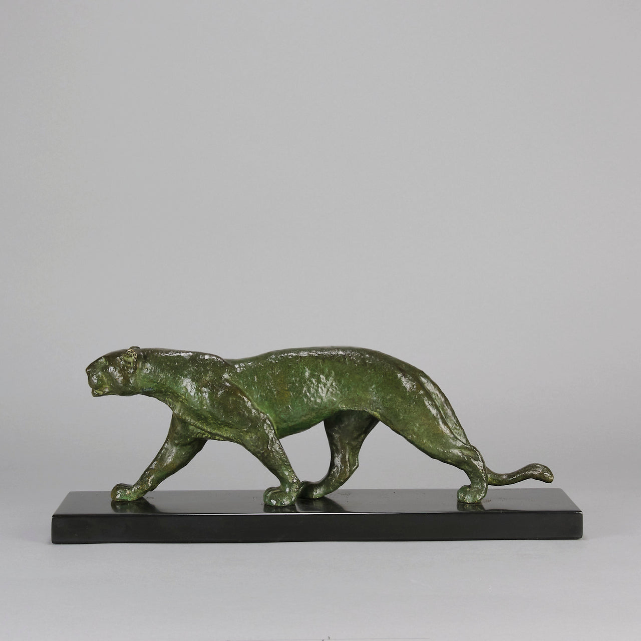 Rochard Bronze Panther - Animalier Antique Bronze - Hickmet Fine Arts 