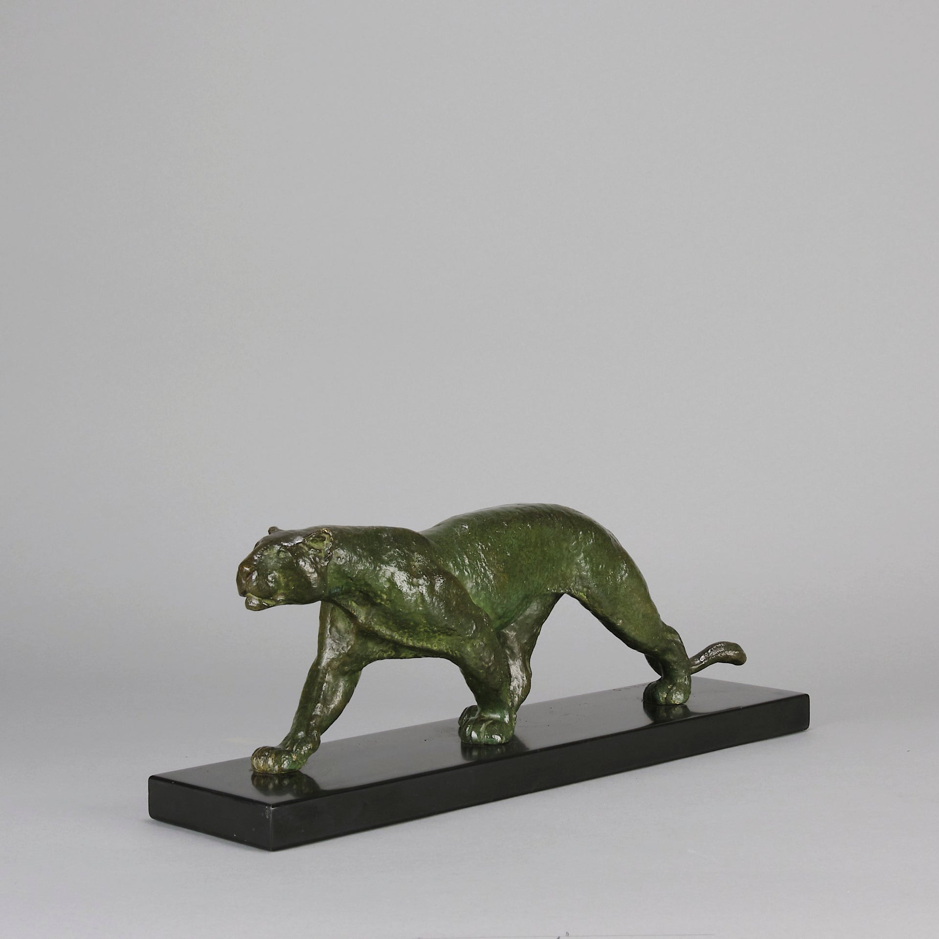Rochard Bronze Panther - Animalier Antique Bronze - Hickmet Fine Arts 