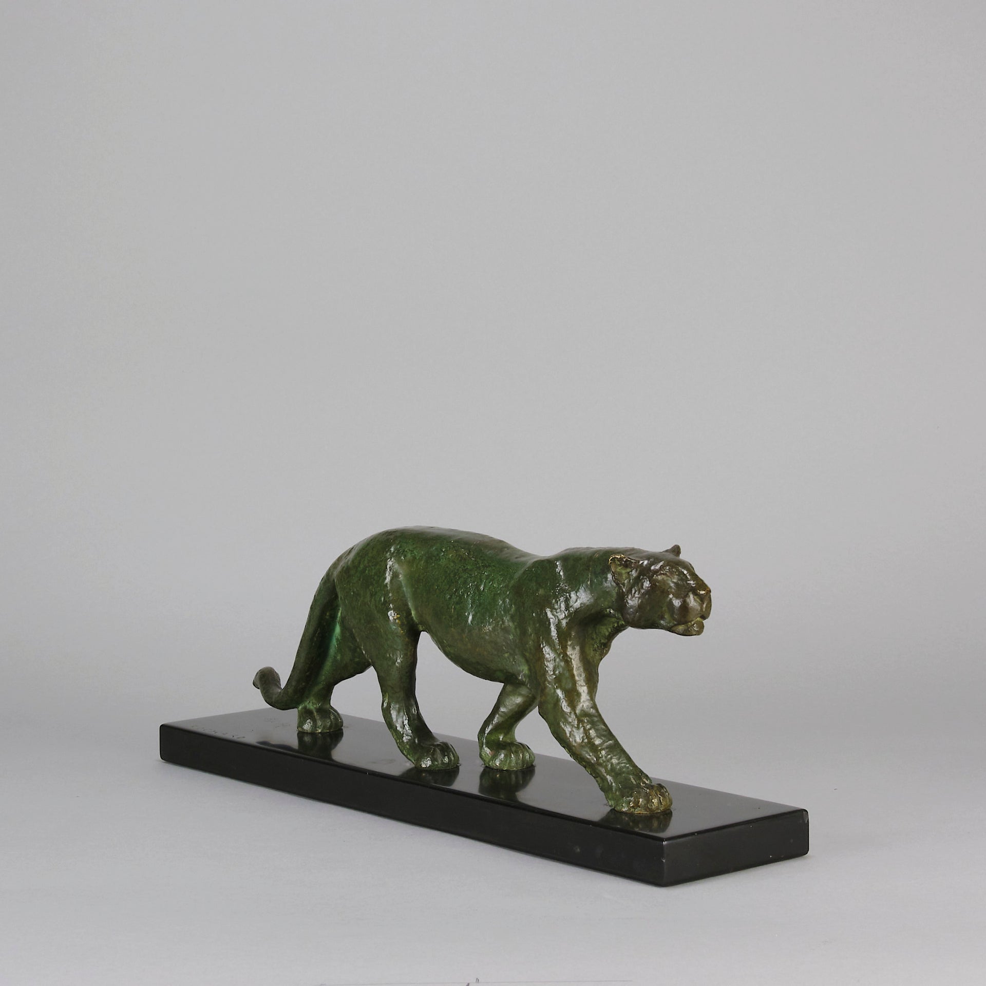 Rochard Bronze Panther - Animalier Antique Bronze - Hickmet Fine Arts 
