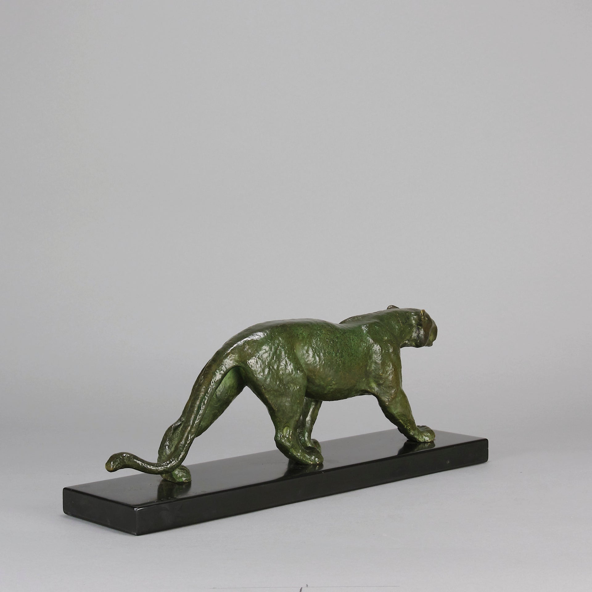 Rochard Bronze Panther - Animalier Antique Bronze - Hickmet Fine Arts 