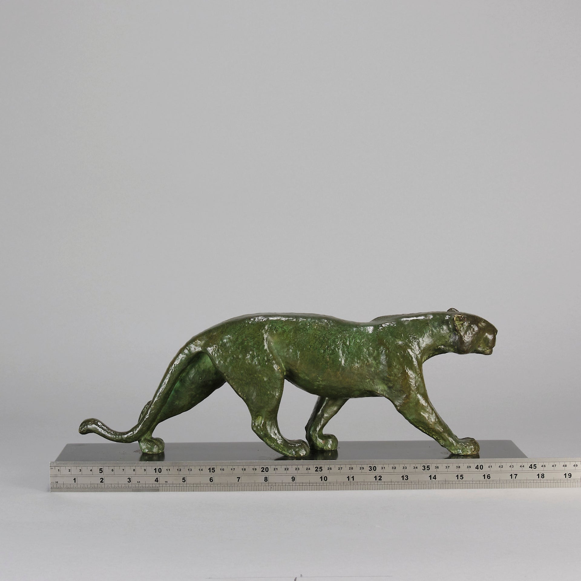 Rochard Bronze Panther - Animalier Antique Bronze - Hickmet Fine Arts 